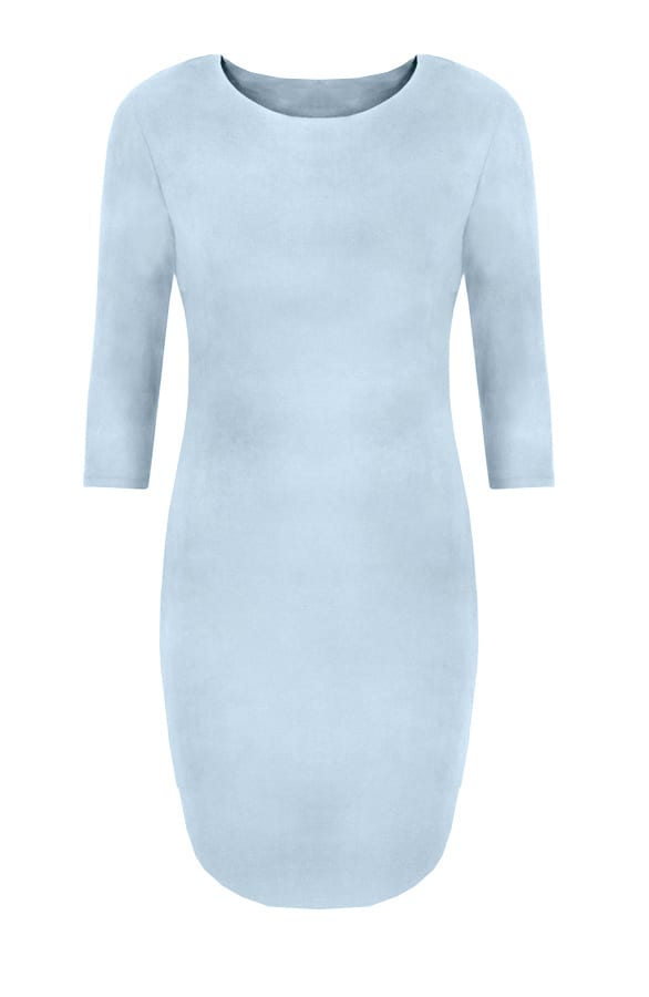 Suede Jurk Ice Blue – shoparchief, foto 1