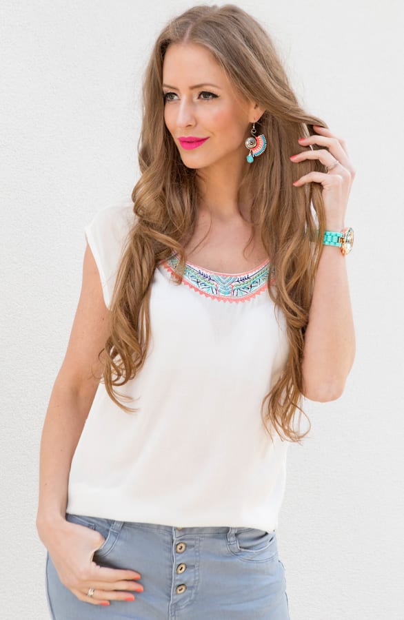 Indian Lovers Top White – shoparchief, foto 2