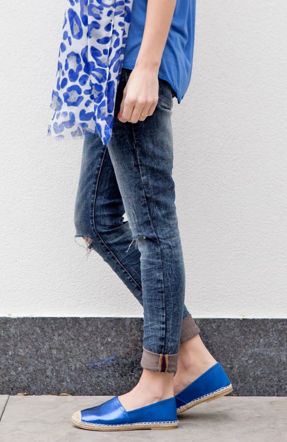 Metallic Espadrilles Kobalt – shoparchief, foto 3