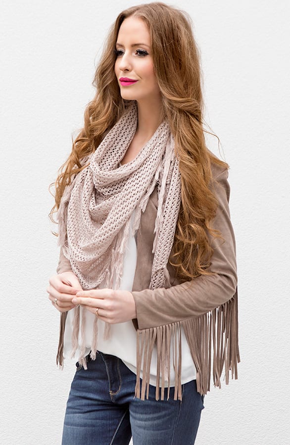 Summer Fringe Sjaal Soft Taupe – shoparchief, foto 3