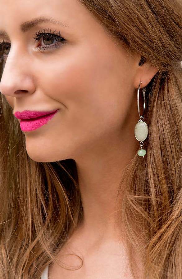 Gem Stone Oorbellen Mint – shoparchief, foto 2