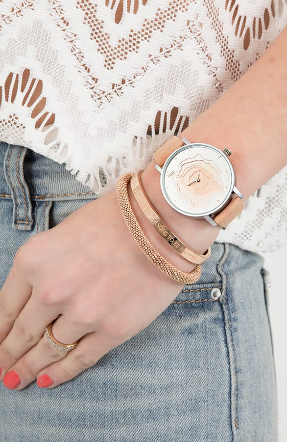 Layer Suede Pink Watch – shoparchief, foto 2
