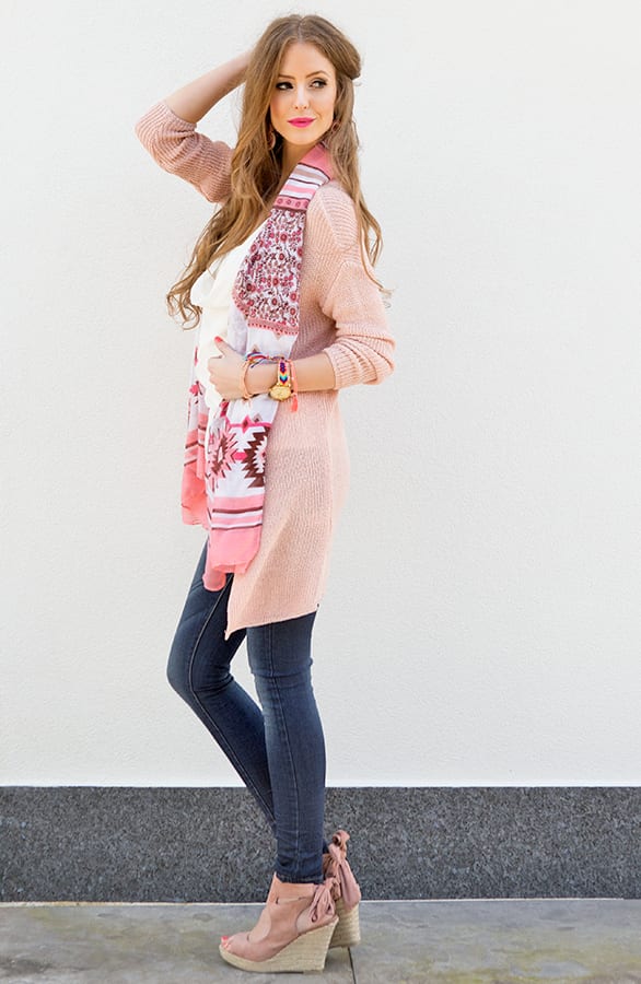 Blossom Aztec Sjaal Pink – shoparchief, foto 3