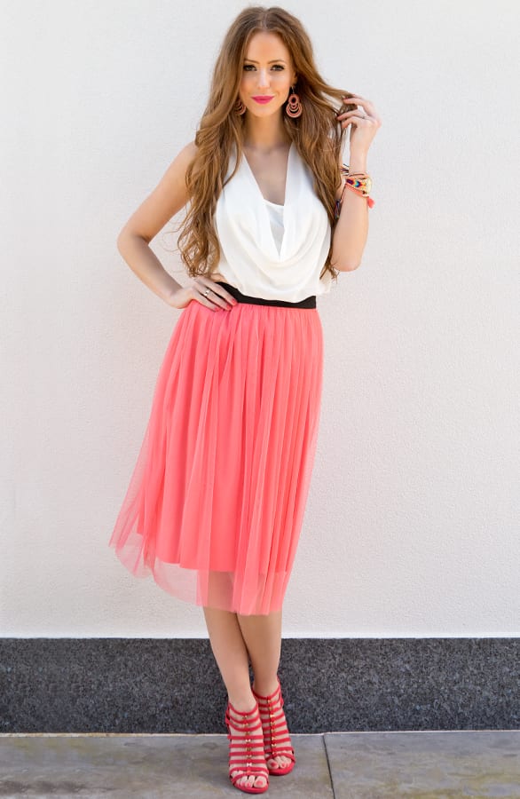 Tule Skirt Coral – shoparchief, foto 3