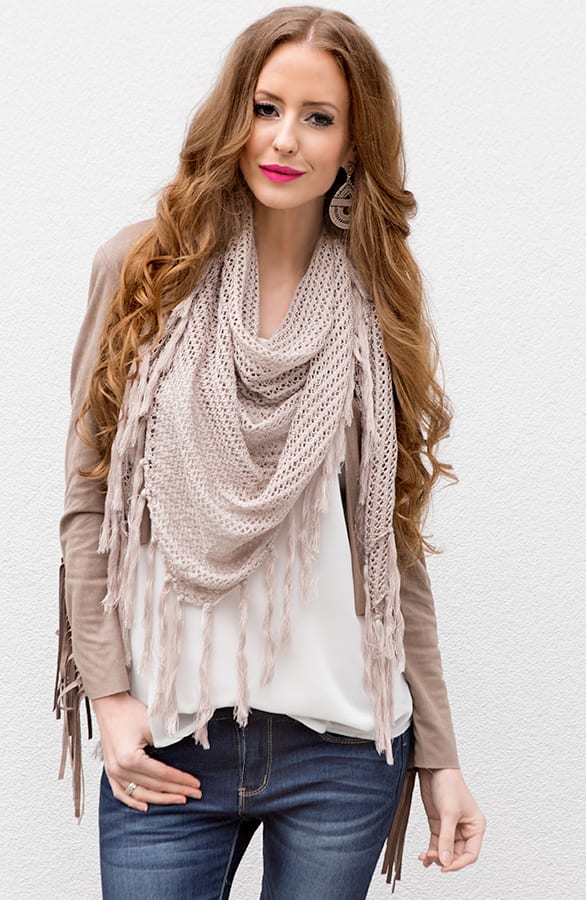 Summer Fringe Sjaal Soft Taupe – shoparchief, foto 6