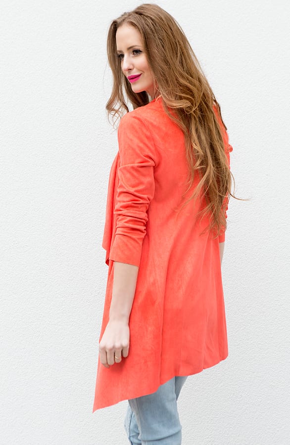 Suede Jacket Coral – shoparchief, foto 4