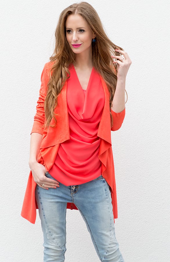 Suede Jacket Coral – shoparchief, foto 2
