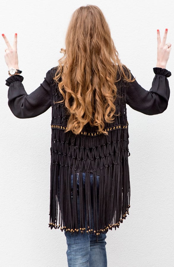 Fringe Ibiza Gilet Black – shoparchief, foto 2