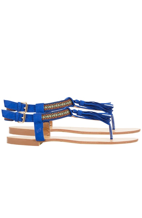 Aztec Fringe Sandals Kobalt – shoparchief, foto 1