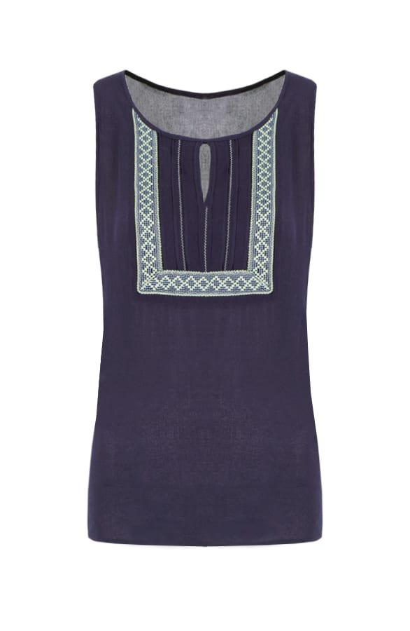 Aztec Square Top Navy – shoparchief, foto 1