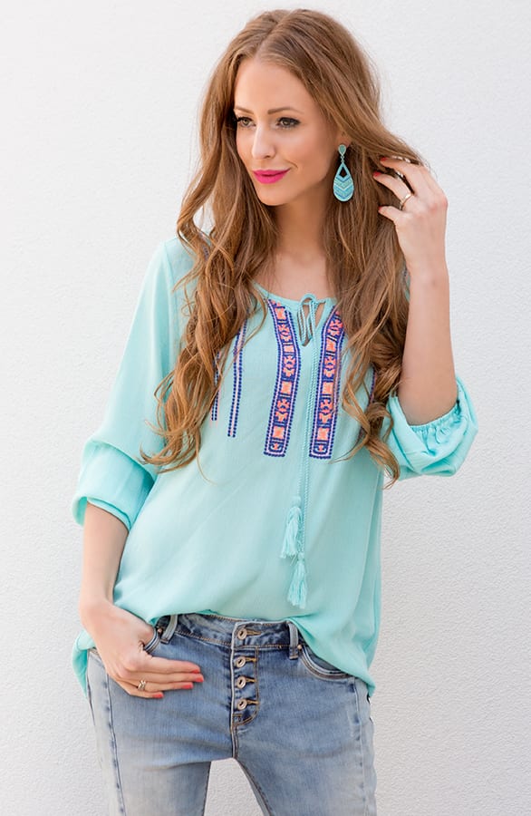 Indian Sweetness Oorbellen Mint – shoparchief, foto 7