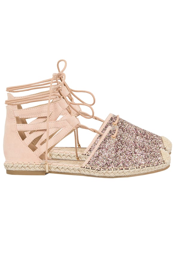 Lace Espadrilles Sparkle Pink – shoparchief, foto 1