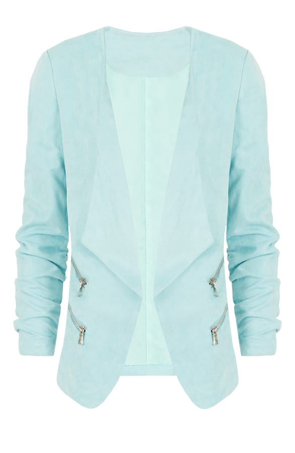 Most Wanted Suede Blazer Ice Blue – shoparchief, foto 1