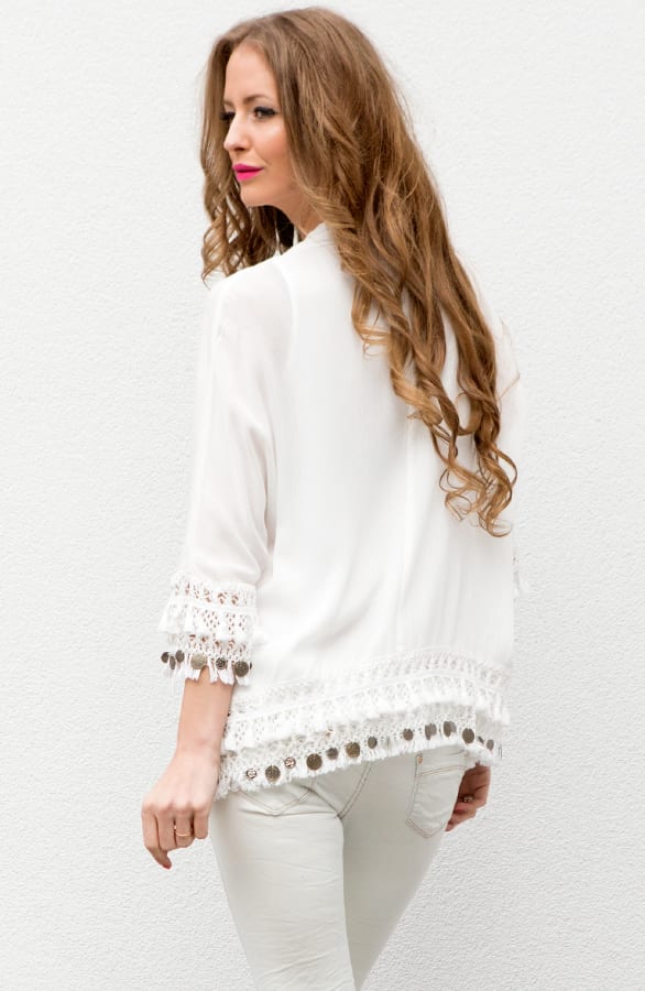 Coins Cardigan 2.0 Creme – shoparchief, foto 4