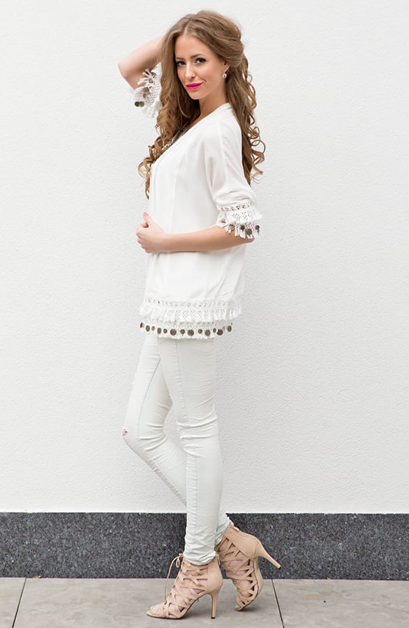 Coins Cardigan 2.0 Creme – shoparchief, foto 3