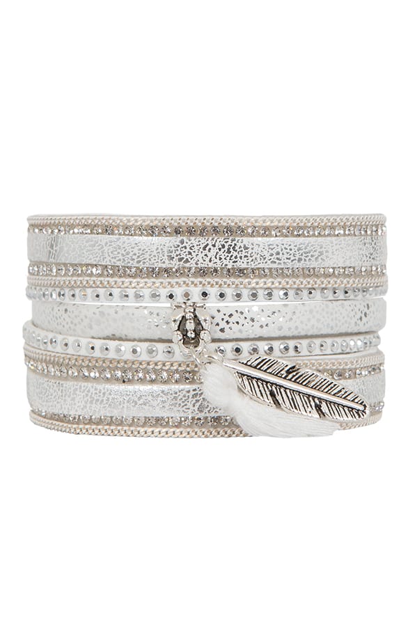 Wrap Bracelet Strass Weiß, Shoparchiv, Foto 1