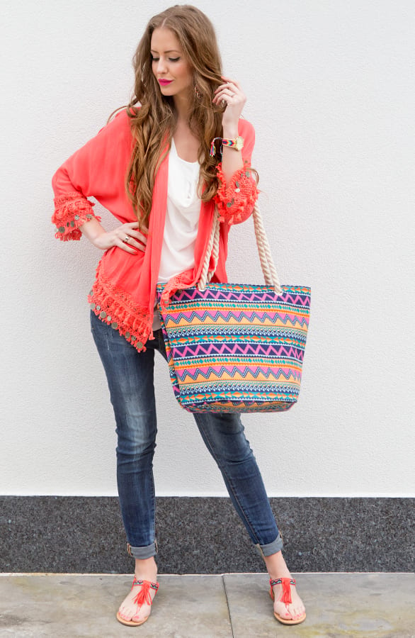 Indian Shopper Bag Kobalt – shoparchief, foto 2