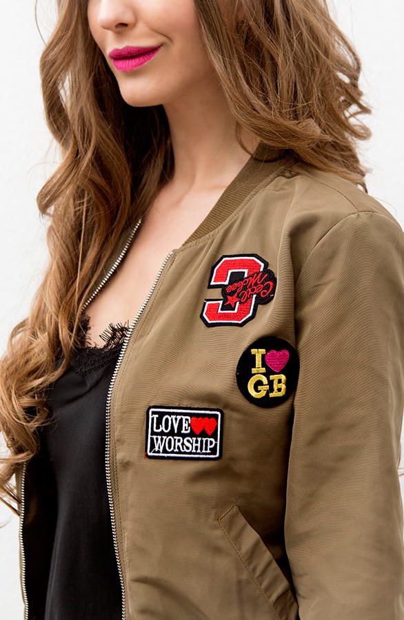 Patched Bomber Jacket Army – shoparchief, foto 3
