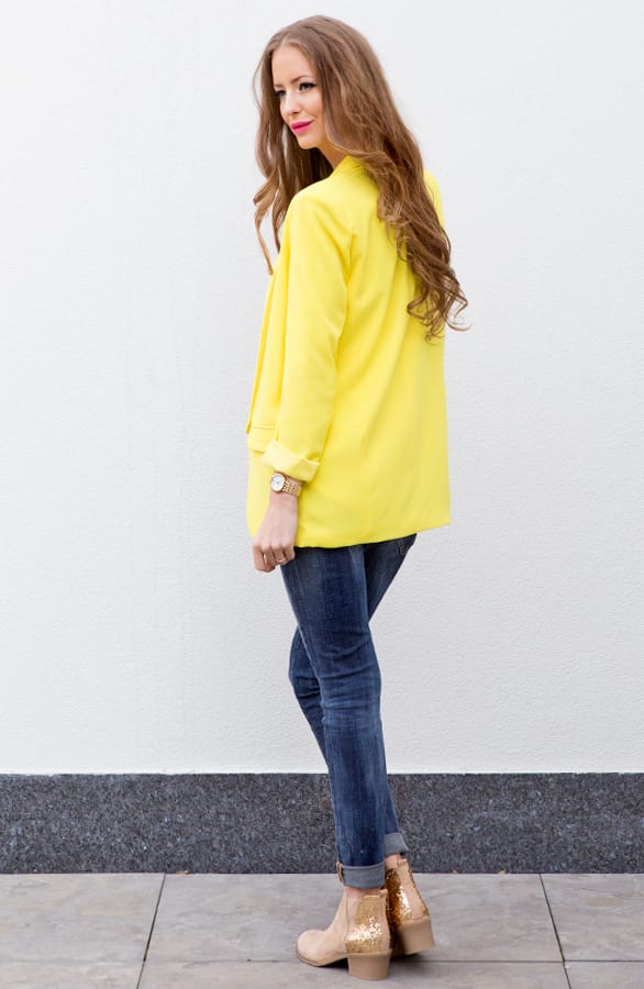 Boyfriend Blazer Yellow – shoparchief, foto 4