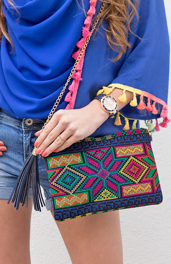 Neon Tassel Clutch – shoparchief, foto 2