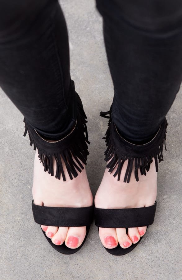 Fringe Heels Black – shoparchief, foto 4