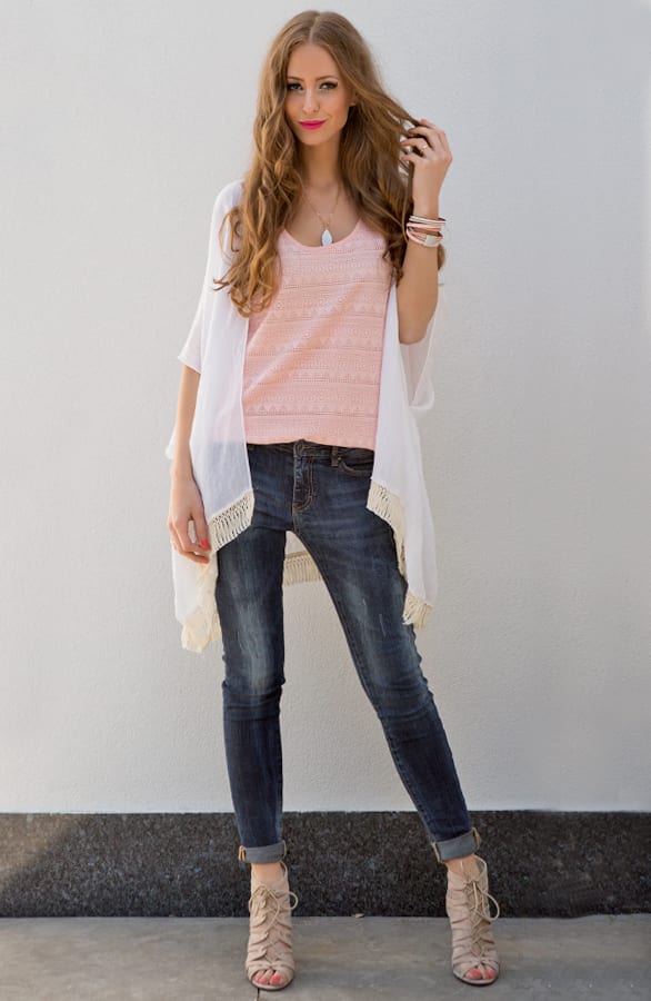 See Through Poncho White – shoparchief, foto 5