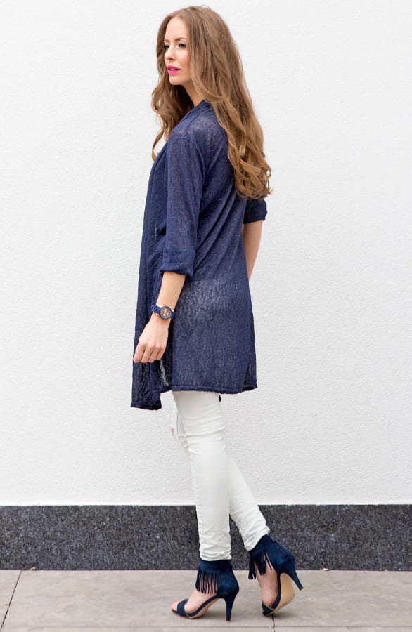 Long Cardigan Lover Navy – shoparchief, foto 4
