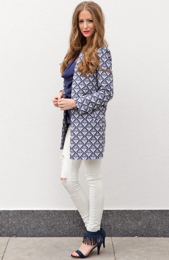 Aztec Cotton Jacket Blue 2.0 – shoparchief, foto 4
