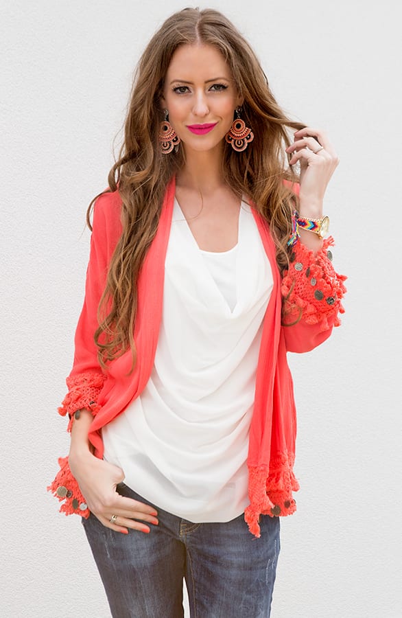 Coins Cardigan 2.0 Coral – shoparchief, foto 4