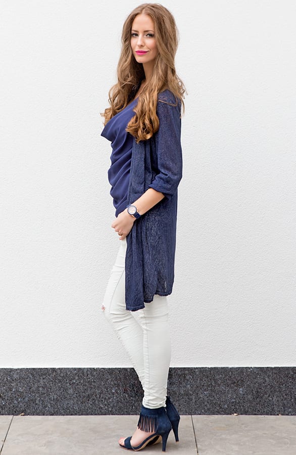 Long Cardigan Lover Navy – shoparchief, foto 6