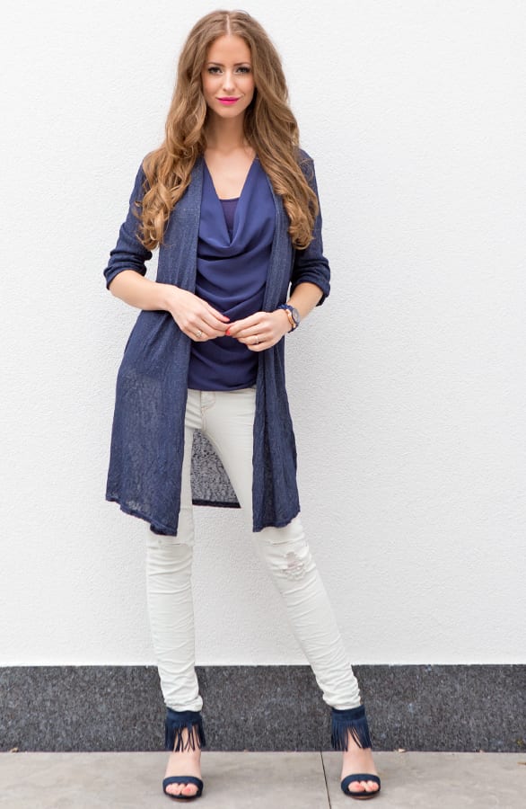 Long Cardigan Lover Navy – shoparchief, foto 2