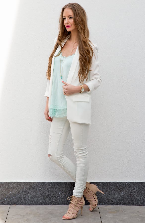 Boyfriend Blazer White – shoparchief, foto 7