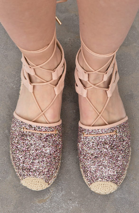 Lace Espadrilles Sparkle Pink – shoparchief, foto 3