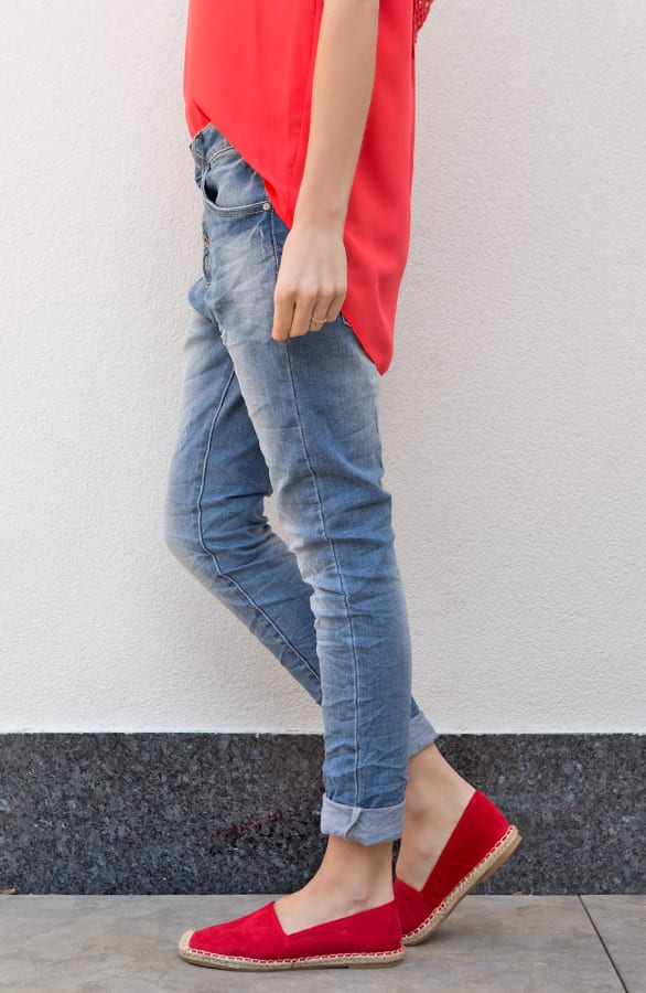 Suede Espadrilles Fierce Red – shoparchief, foto 4