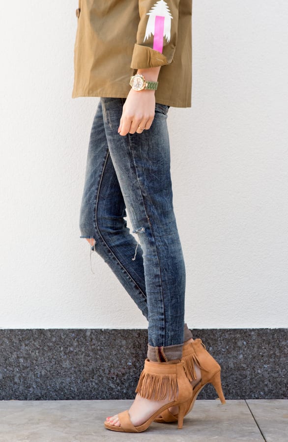 Fringe Heels Camel – shoparchief, foto 3
