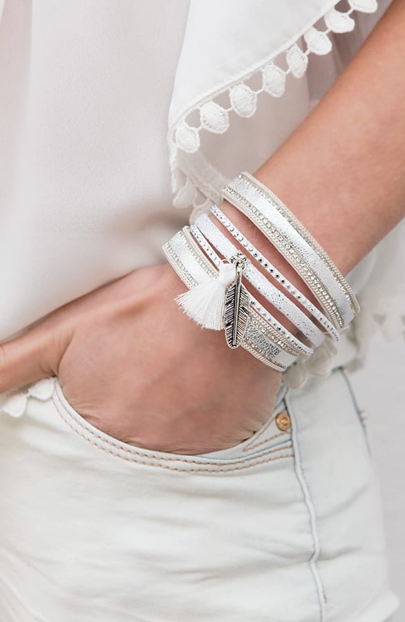 Wrap Bracelet Strass Weiß, Shoparchiv, Foto 2