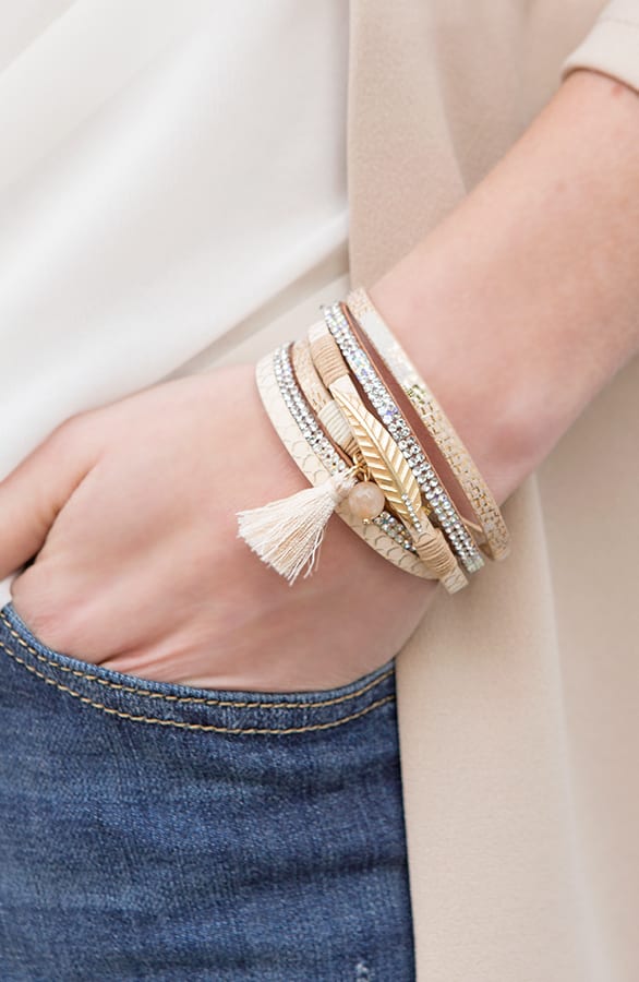 Double Wrap Bracelet Beige, Shoparchiv, Foto 5