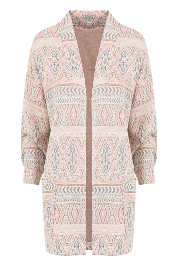 Aztec Cotton Peach Cardigan – shoparchief, foto 1