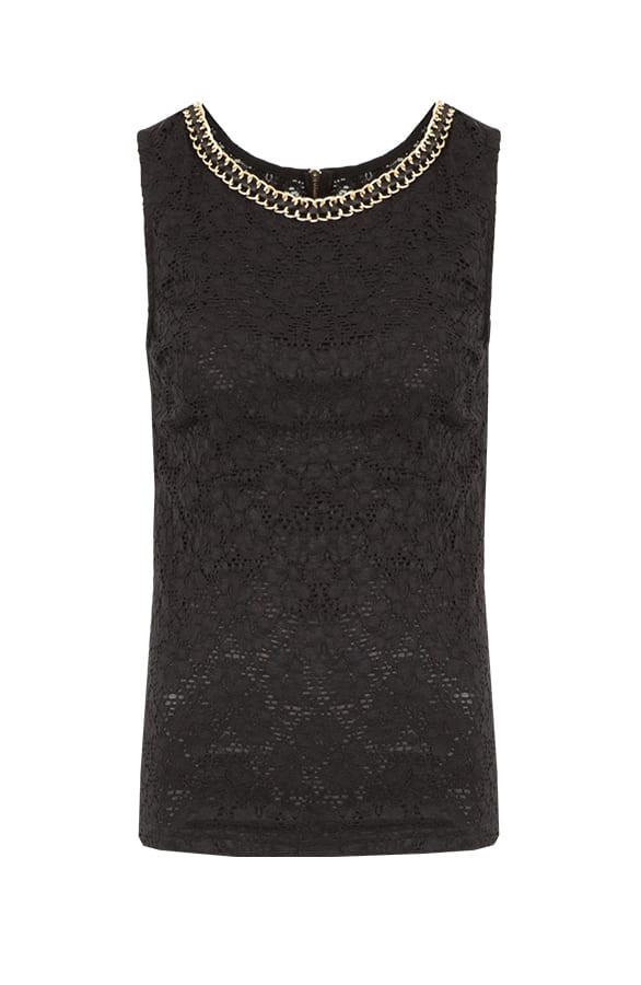 Chain Lace Top Black – shoparchief, foto 1