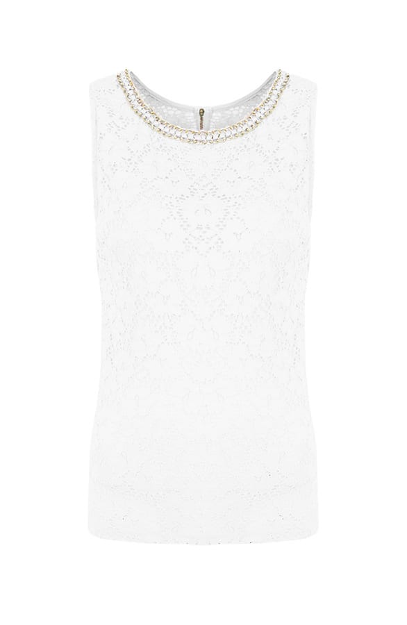 Chain Lace Top White – shoparchief, foto 1