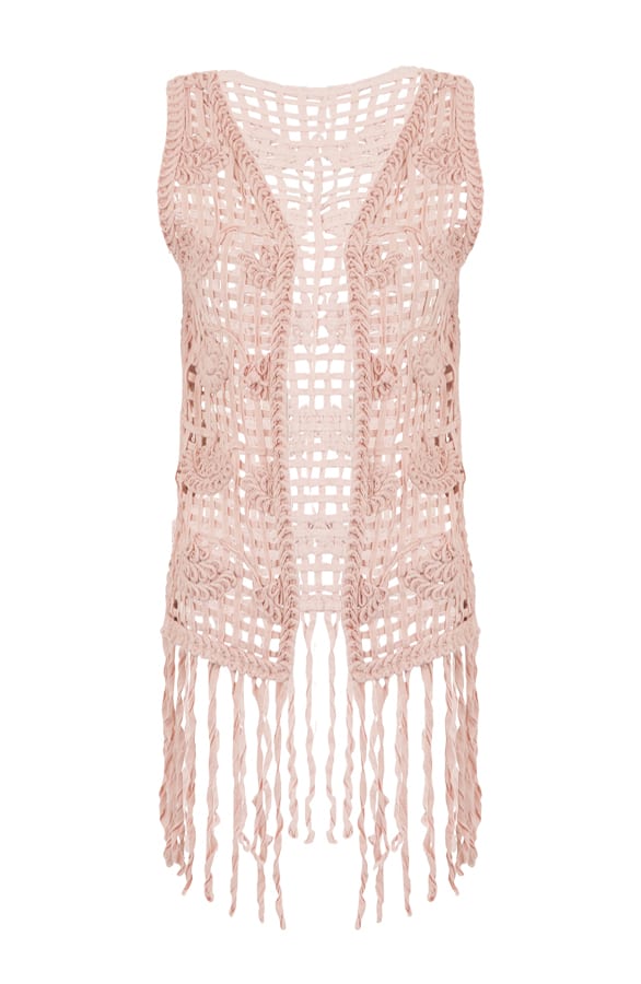 Crochet Gilet Pink – shoparchief, foto 1