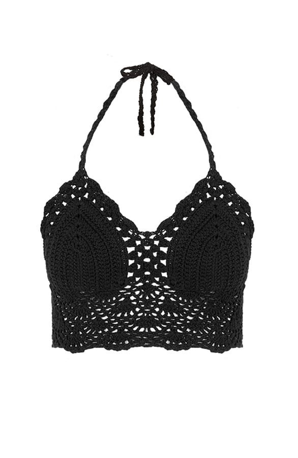 Crochet Top Black – shoparchief, foto 1