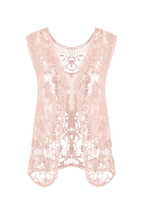 Lace Gilet Pink – shoparchief, foto 1