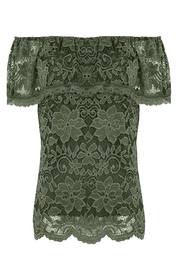 Lace Lady Top Army – shoparchief, foto 1