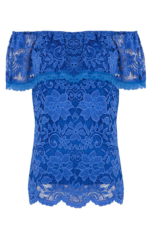 Lace Lady Top Kobalt – shoparchief, foto 1