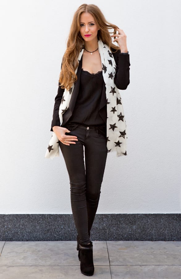 Star Fever Sjaal White – shoparchief, foto 3
