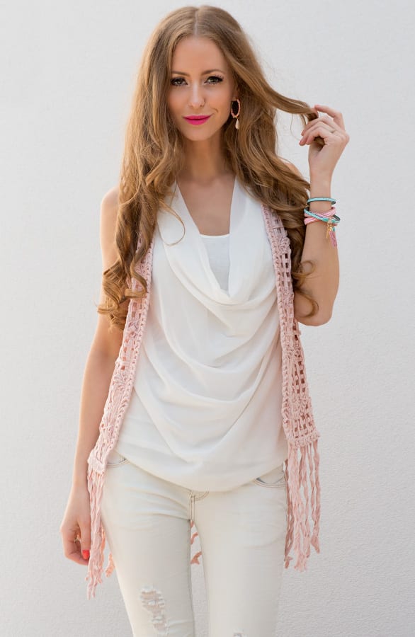 Crochet Gilet Pink – shoparchief, foto 6