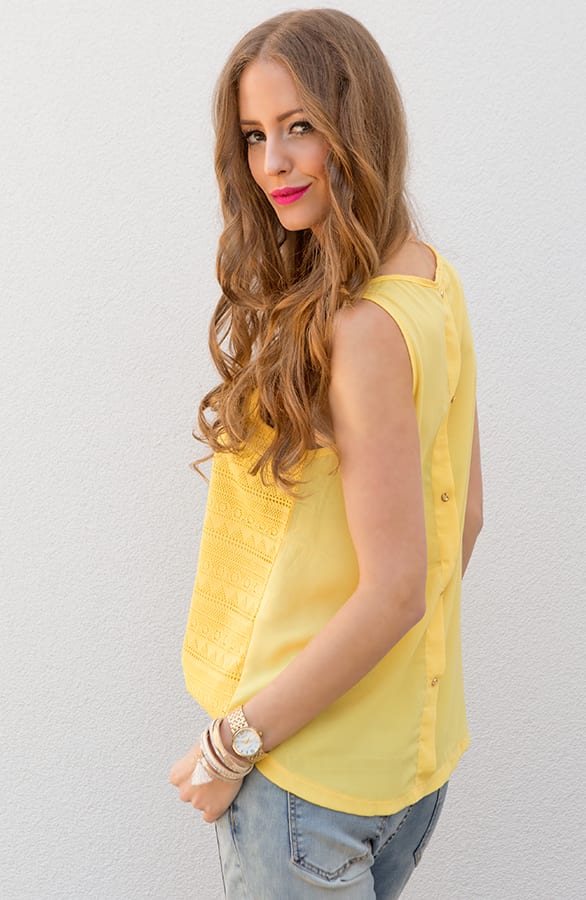 Perfect Crochet Top Yellow – shoparchief, foto 2