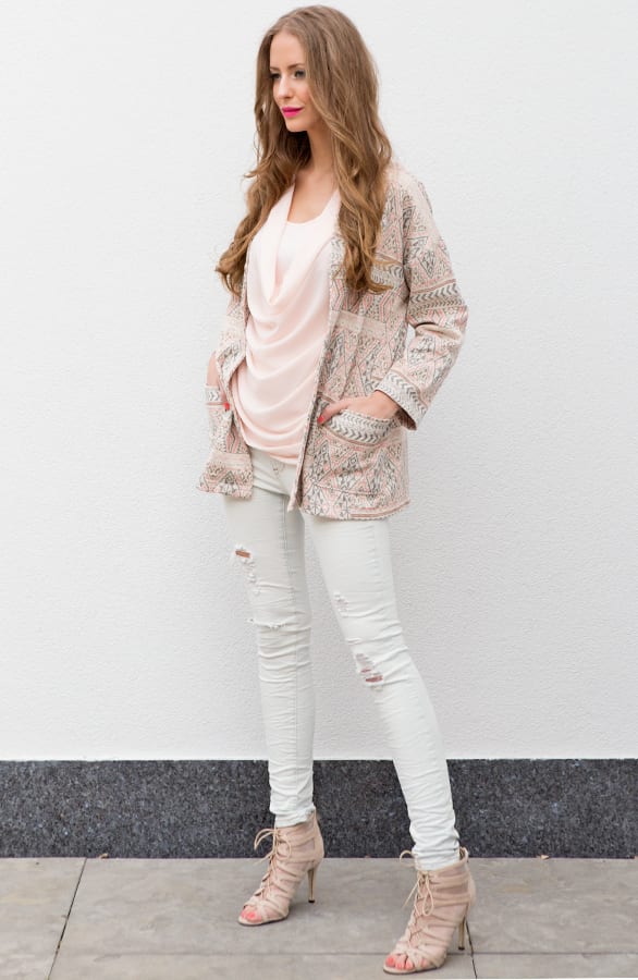 Aztec Cotton Peach Cardigan – shoparchief, foto 2