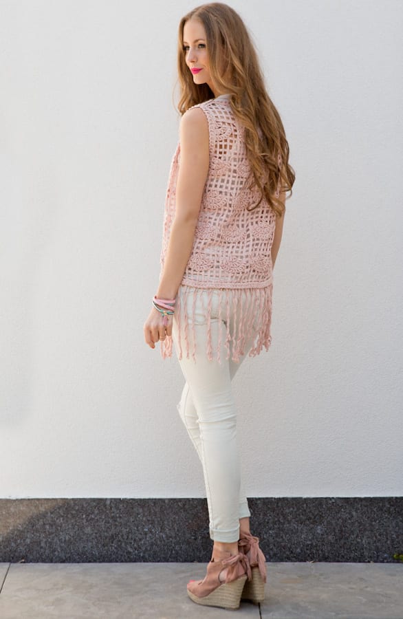 Crochet Gilet Pink – shoparchief, foto 5